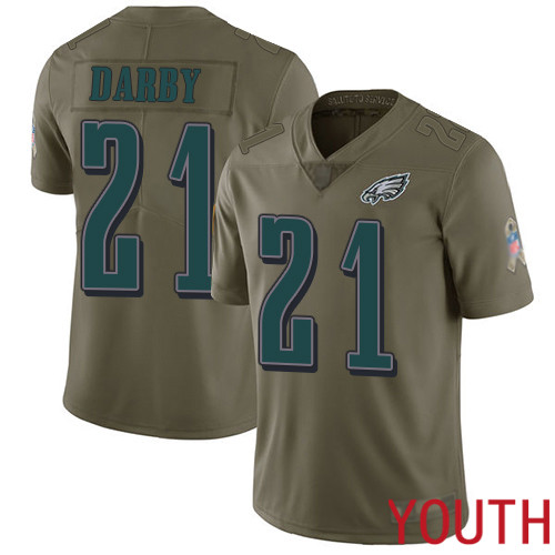 Youth Philadelphia Eagles #21 Ronald Darby Limited Olive 2017 Salute to Service Football NFL Jersey->women nfl jersey->Women Jersey